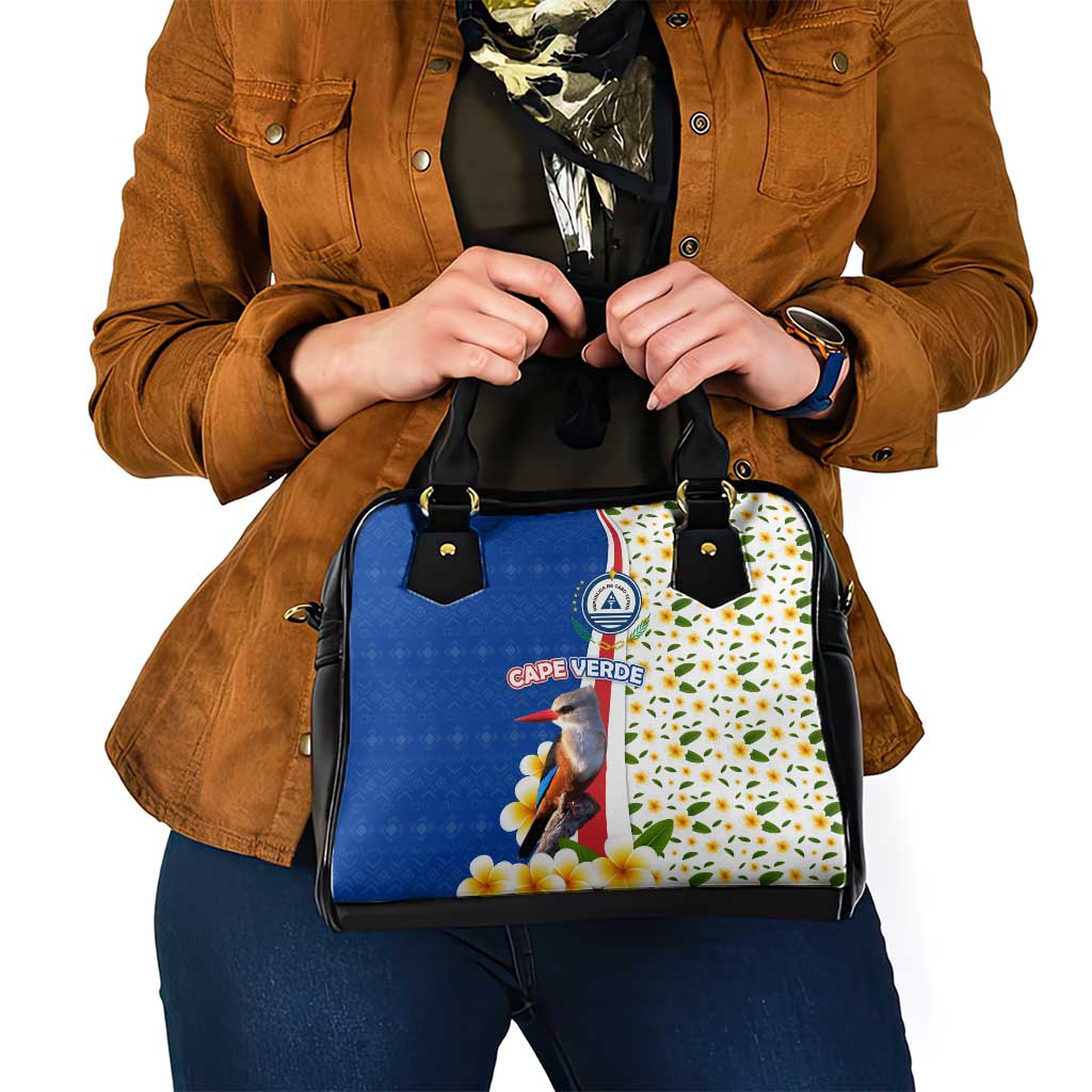 Cape Verde Shoulder Handbag with Kingfisher Bird Floral Flag Spirit TS04
