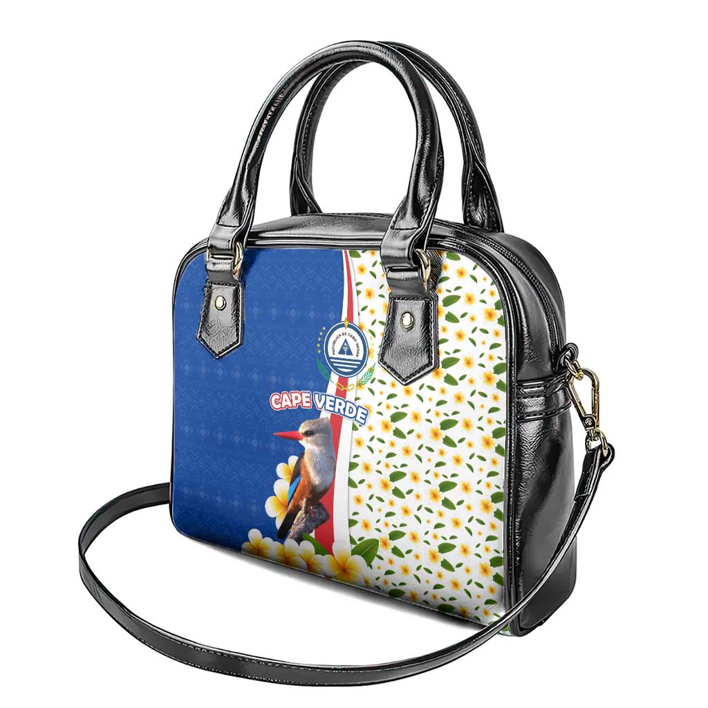 Cape Verde Shoulder Handbag with Kingfisher Bird Floral Flag Spirit TS04