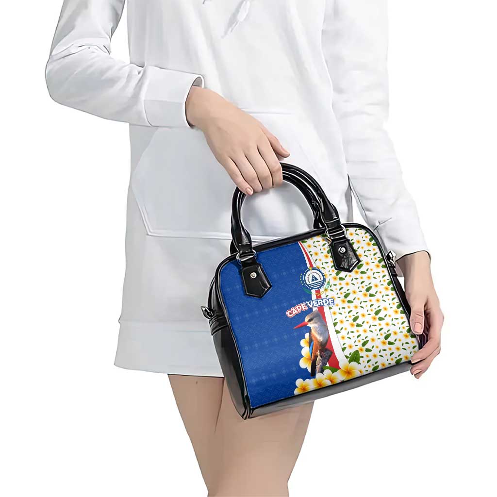 Cape Verde Shoulder Handbag with Kingfisher Bird Floral Flag Spirit TS04