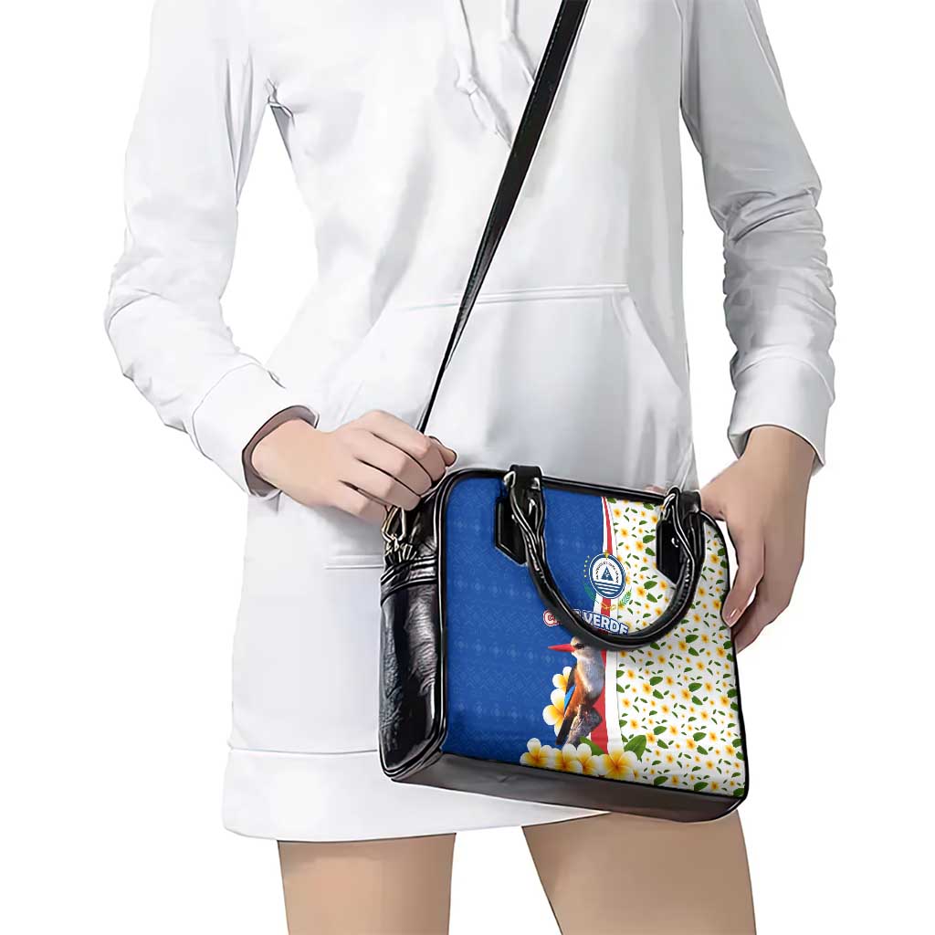Cape Verde Shoulder Handbag with Kingfisher Bird Floral Flag Spirit TS04