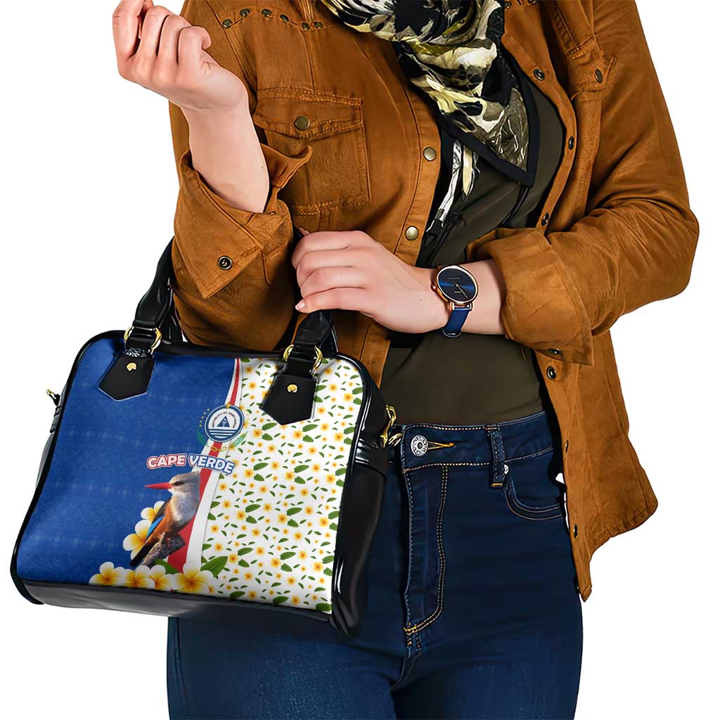 Cape Verde Shoulder Handbag with Kingfisher Bird Floral Flag Spirit TS04