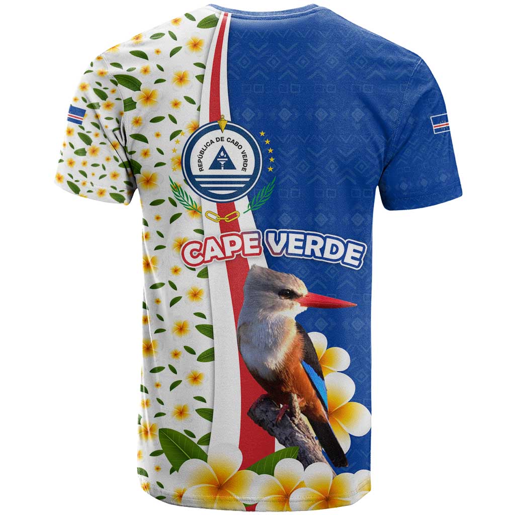 Cape Verde T shirt Kingfisher Bird Floral Flag Spirit TS04