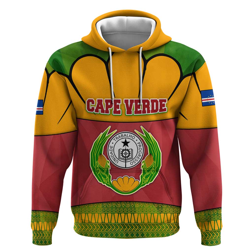 Cape Verde Hoodie with One Heart Ten Islands National Emblem Spirit TS04