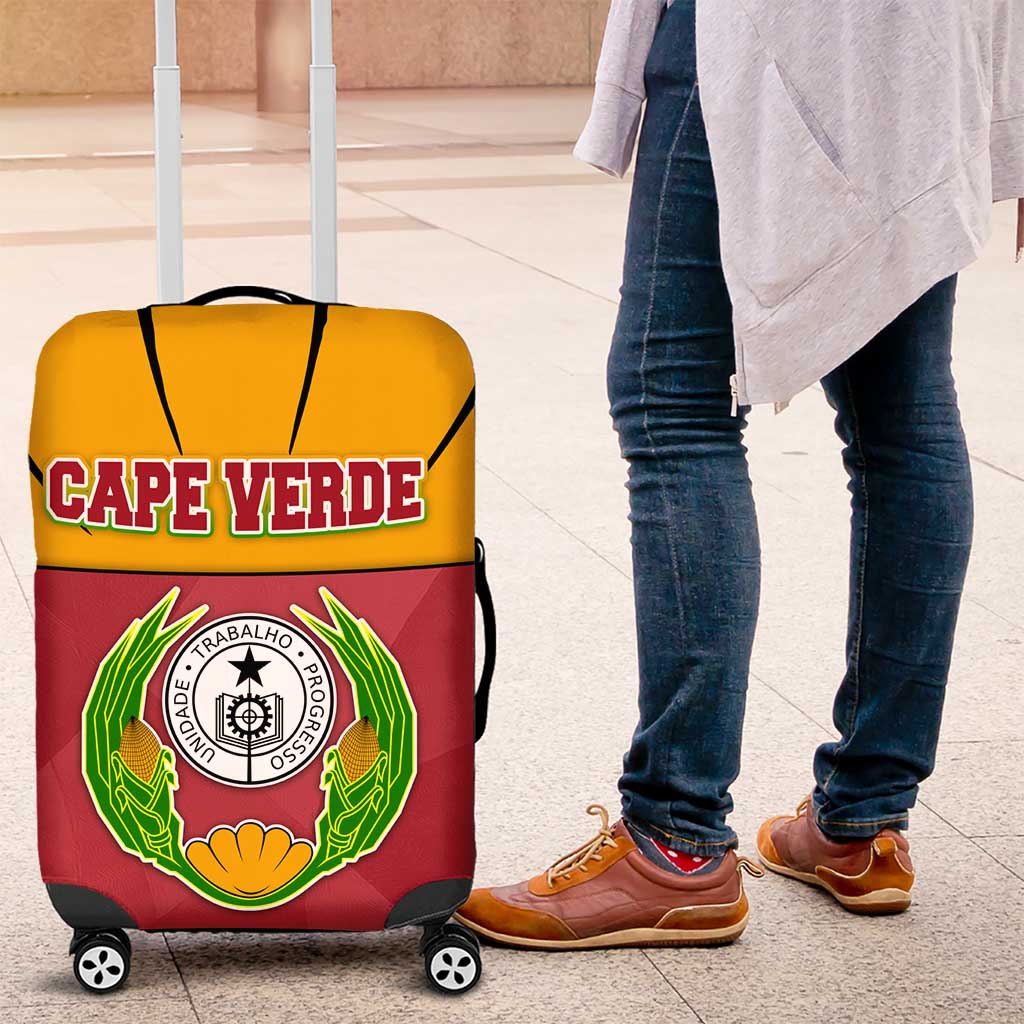 Cape Verde Luggage Cover with One Heart Ten Islands National Emblem Spirit TS04