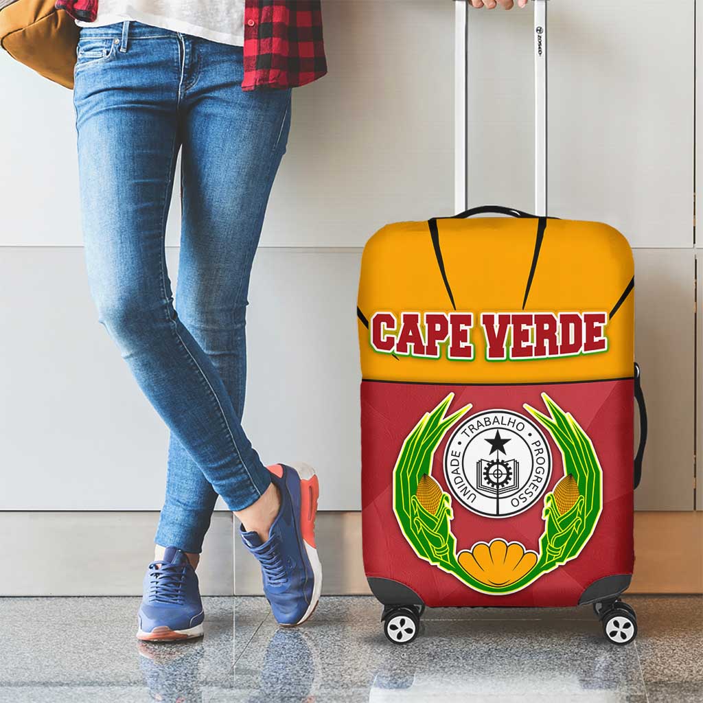 Cape Verde Luggage Cover with One Heart Ten Islands National Emblem Spirit TS04