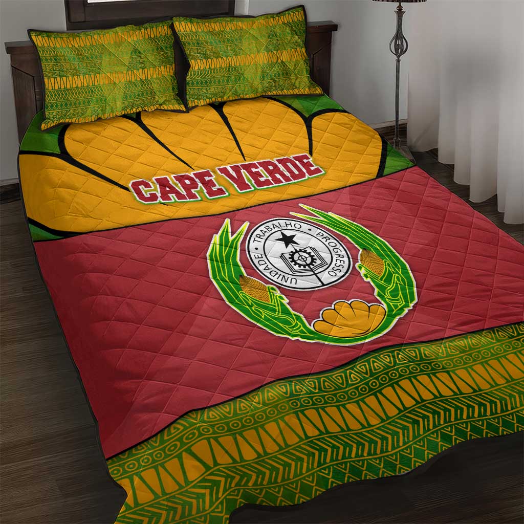 Cape Verde Quilt Bed Set One Heart Ten Islands National Emblem Spirit TS04