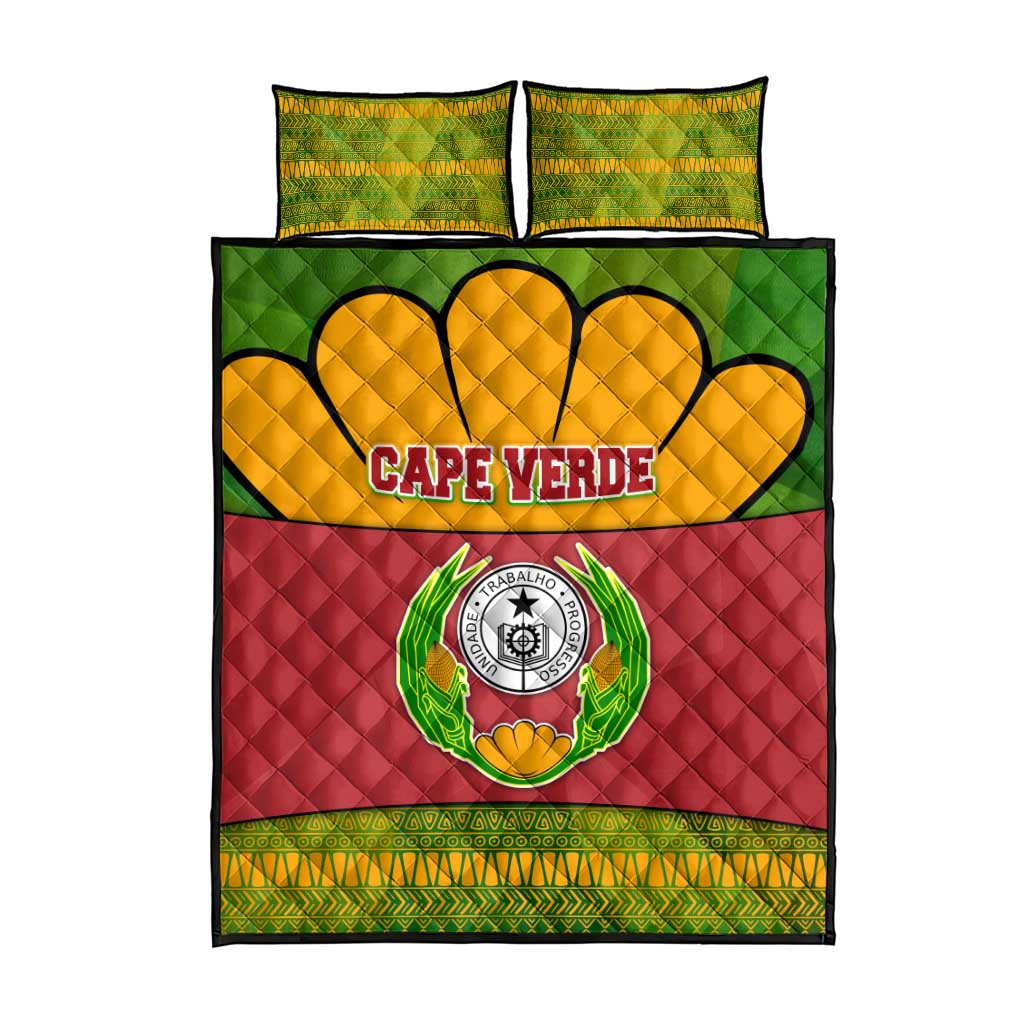 Cape Verde Quilt Bed Set One Heart Ten Islands National Emblem Spirit TS04