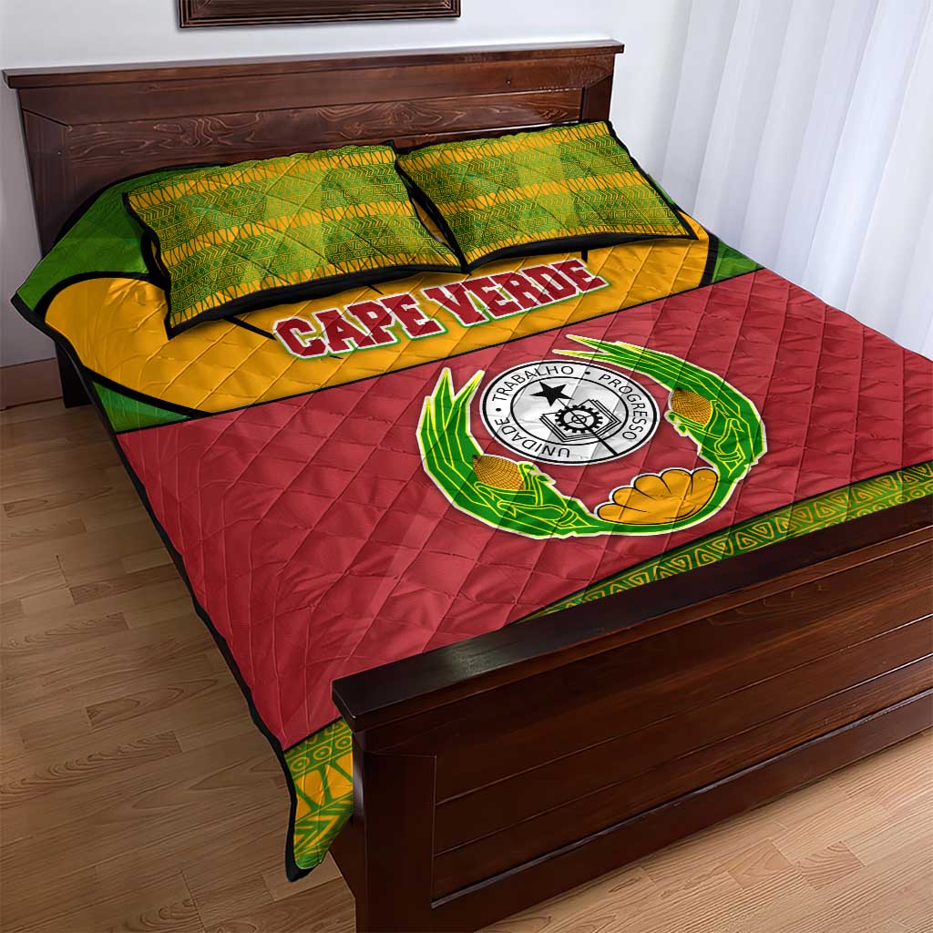 Cape Verde Quilt Bed Set One Heart Ten Islands National Emblem Spirit TS04