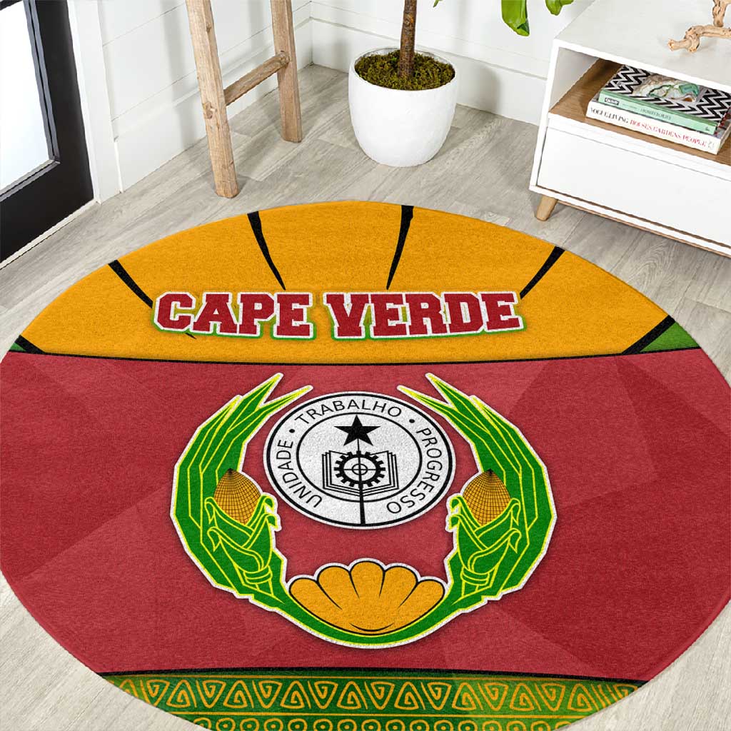 Cape Verde Round Carpet One Heart Ten Islands National Emblem Spirit TS04