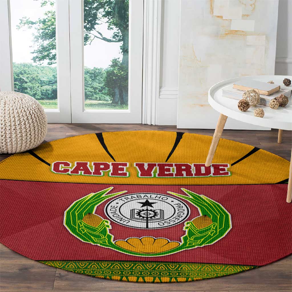 Cape Verde Round Carpet One Heart Ten Islands National Emblem Spirit TS04