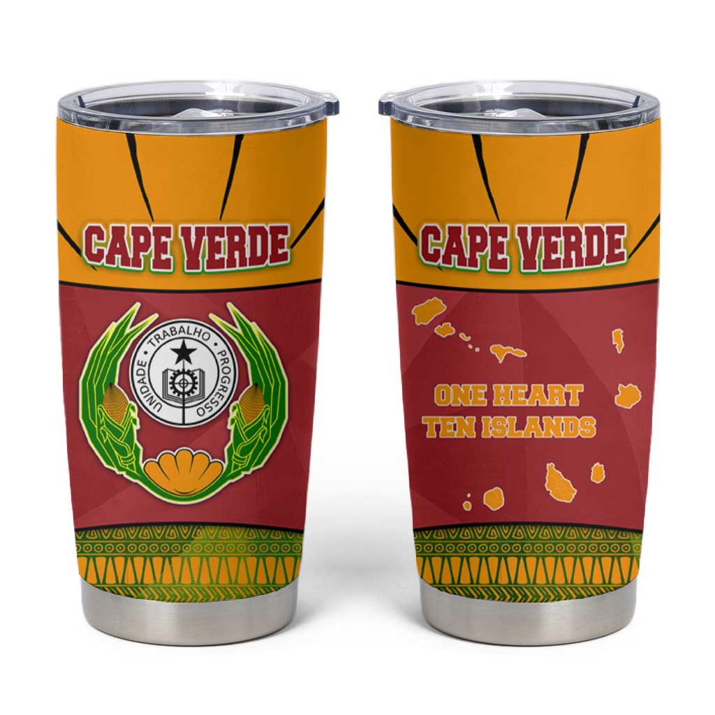 Cape Verde Tumbler Cup One Heart Ten Islands National Emblem Spirit TS04