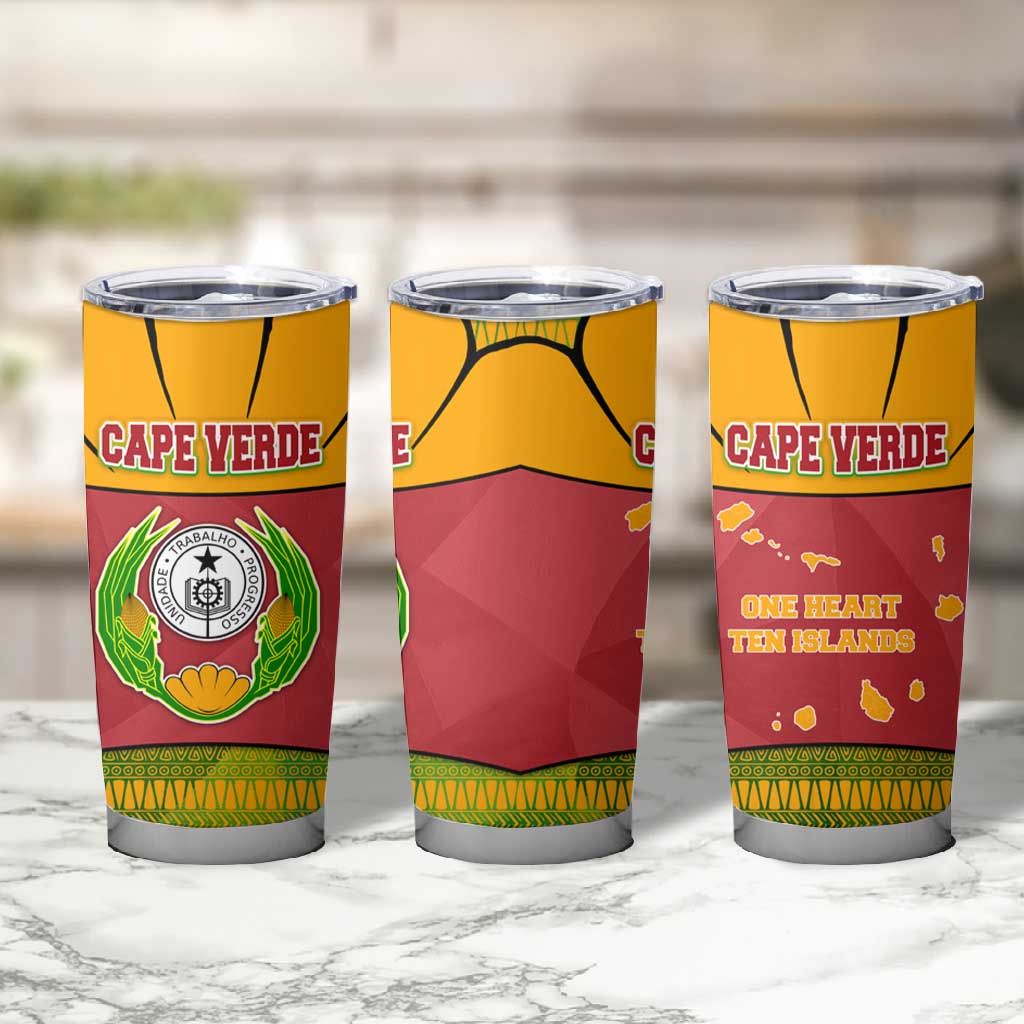 Cape Verde Tumbler Cup One Heart Ten Islands National Emblem Spirit TS04
