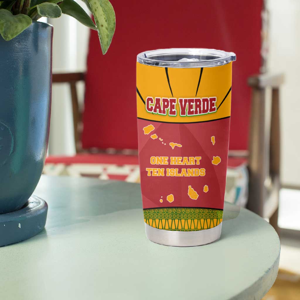 Cape Verde Tumbler Cup One Heart Ten Islands National Emblem Spirit TS04