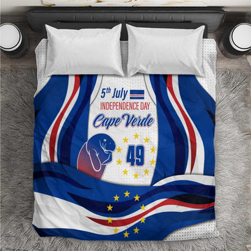 Cape Verde Bedding Set with Independence Day 5th July Flag Celebration Spirit TS04