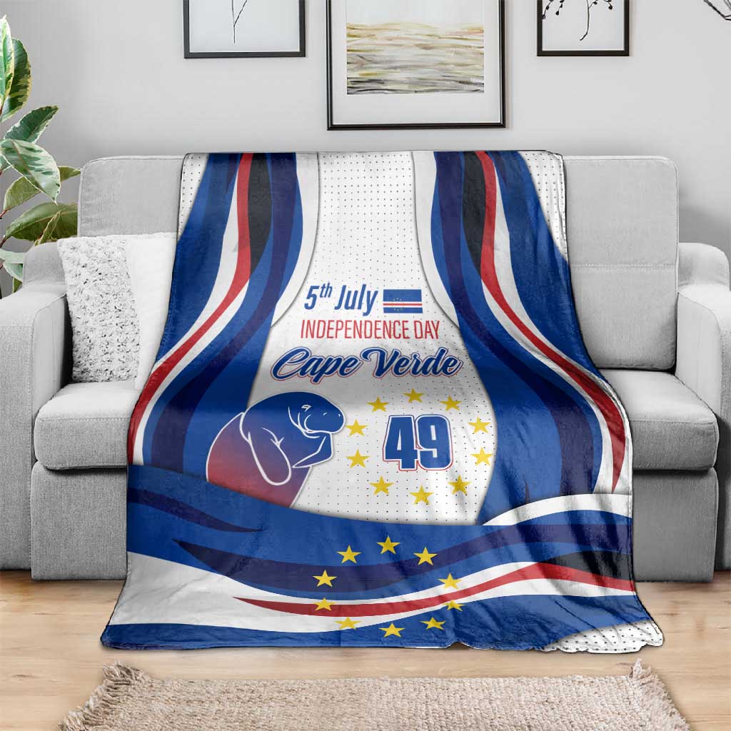 Cape Verde Blanket with Independence Day 5th July Flag Celebration Spirit TS04