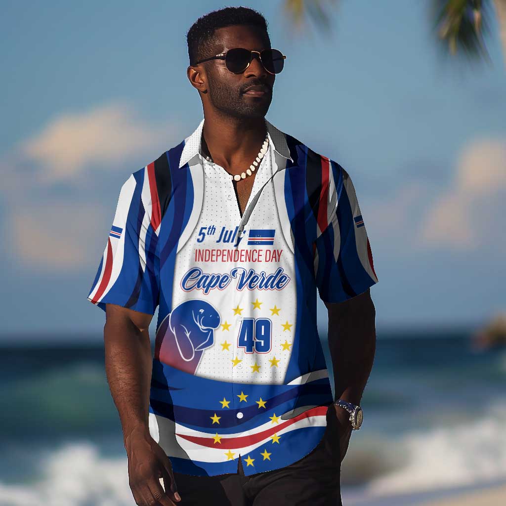 Cape Verde Hawaiian Shirt with Independence Day 5th July Flag Celebration Spirit TS04