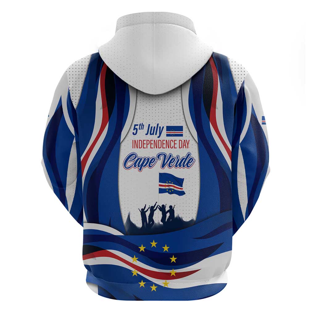 Cape Verde Hoodie with Independence Day 5th July Flag Celebration Spirit TS04