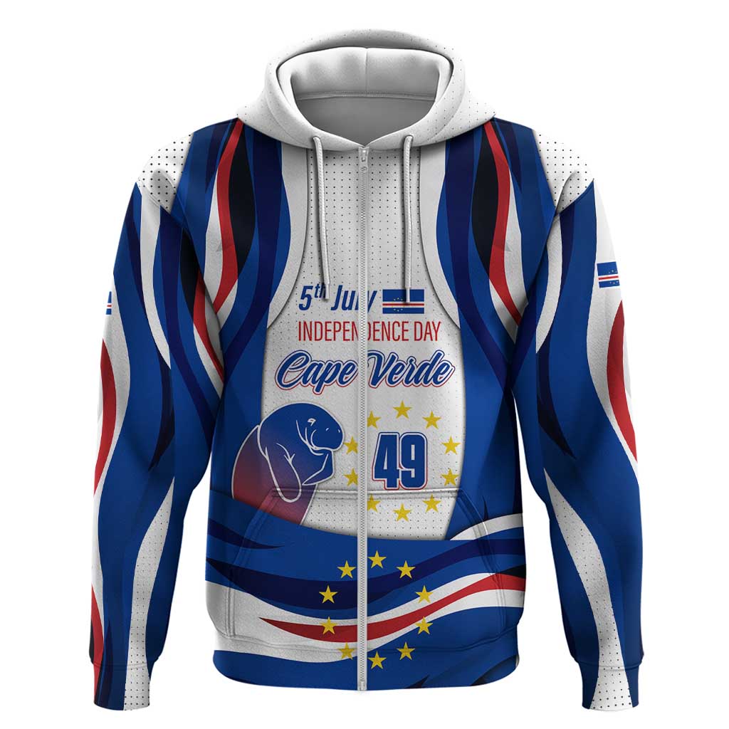 Cape Verde Hoodie with Independence Day 5th July Flag Celebration Spirit TS04