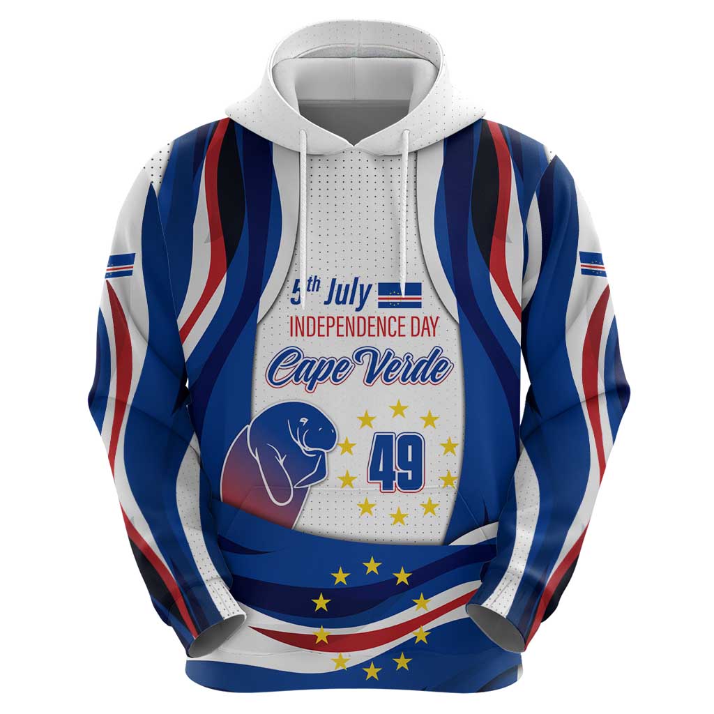 Cape Verde Hoodie with Independence Day 5th July Flag Celebration Spirit TS04