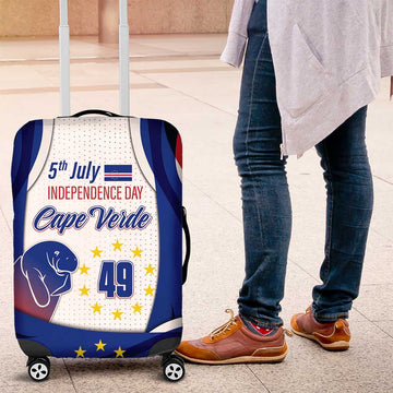 Cape Verde Luggage Cover with Independence Day 5th July Flag Celebration Spirit TS04