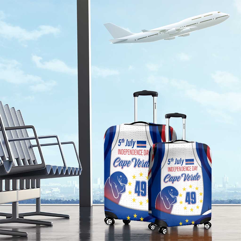 Cape Verde Luggage Cover with Independence Day 5th July Flag Celebration Spirit TS04