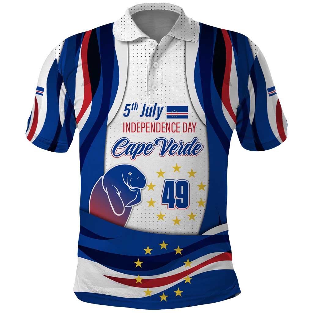 Cape Verde Polo Shirt with Independence Day 5th July Flag Celebration Spirit TS04