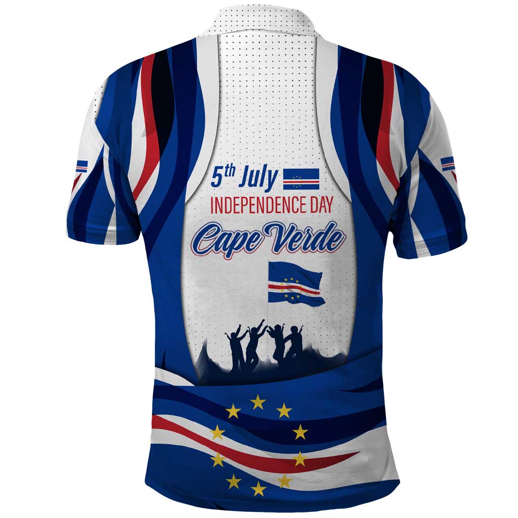 Cape Verde Polo Shirt with Independence Day 5th July Flag Celebration Spirit TS04