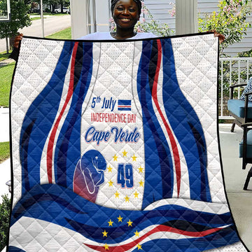 Cape Verde Quilt with Independence Day 5th July Flag Celebration Spirit TS04