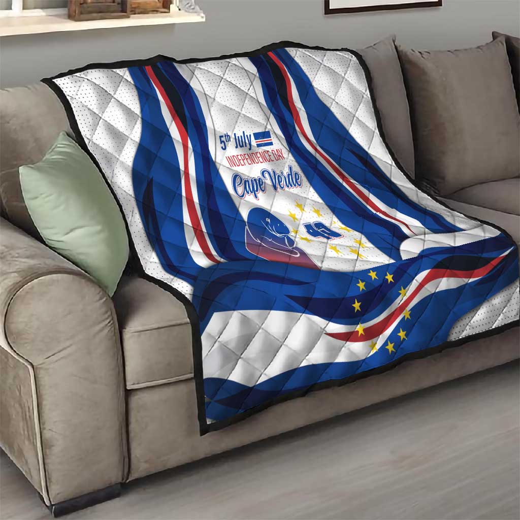 Cape Verde Quilt with Independence Day 5th July Flag Celebration Spirit TS04