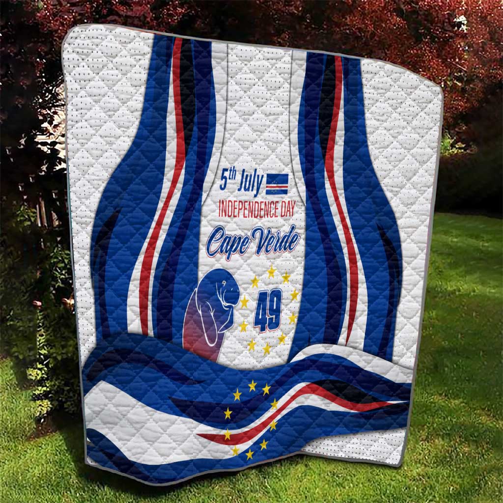 Cape Verde Quilt with Independence Day 5th July Flag Celebration Spirit TS04