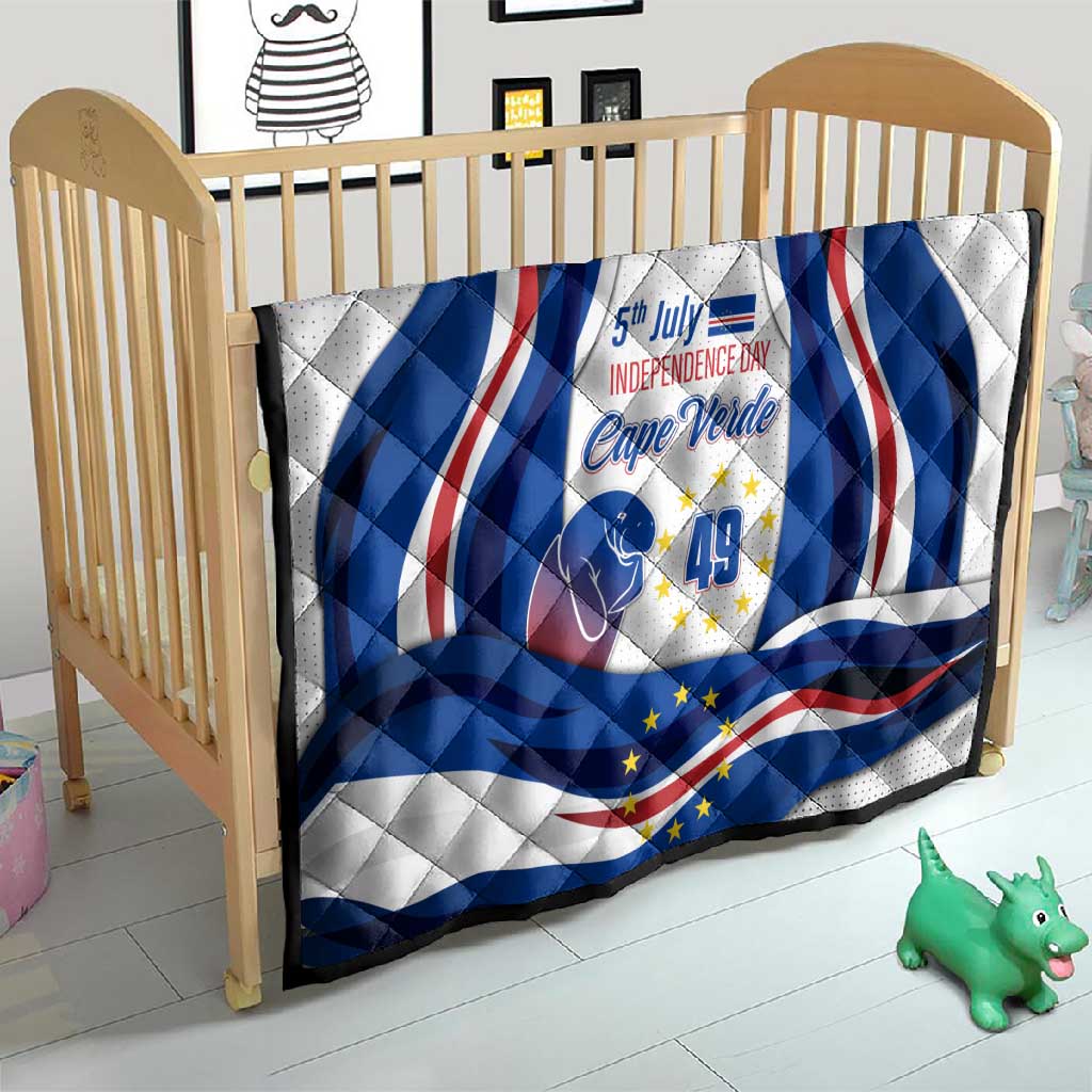 Cape Verde Quilt with Independence Day 5th July Flag Celebration Spirit TS04