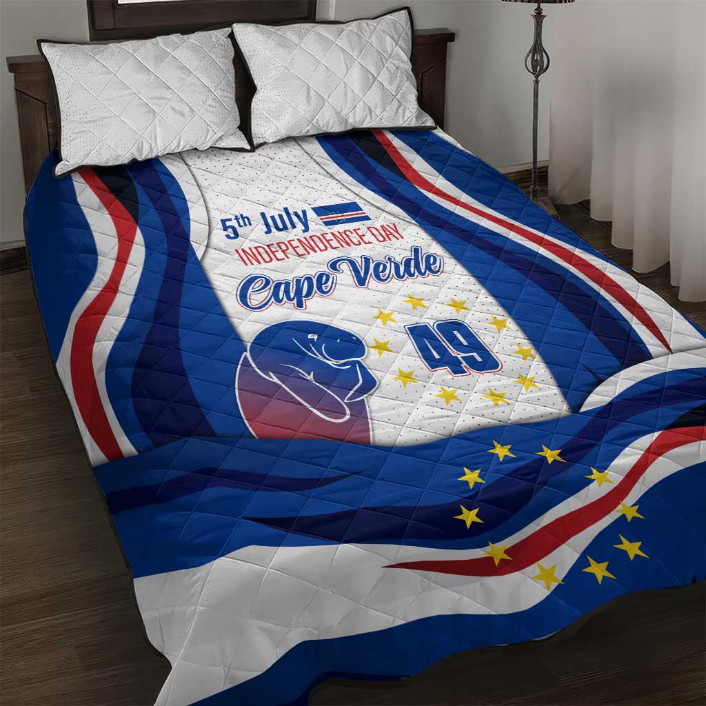 Cape Verde Quilt Bed Set with Independence Day 5th July Flag Celebration Spirit TS04