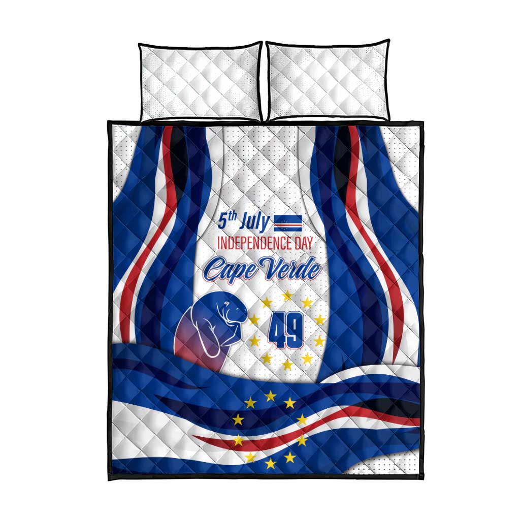 Cape Verde Quilt Bed Set with Independence Day 5th July Flag Celebration Spirit TS04