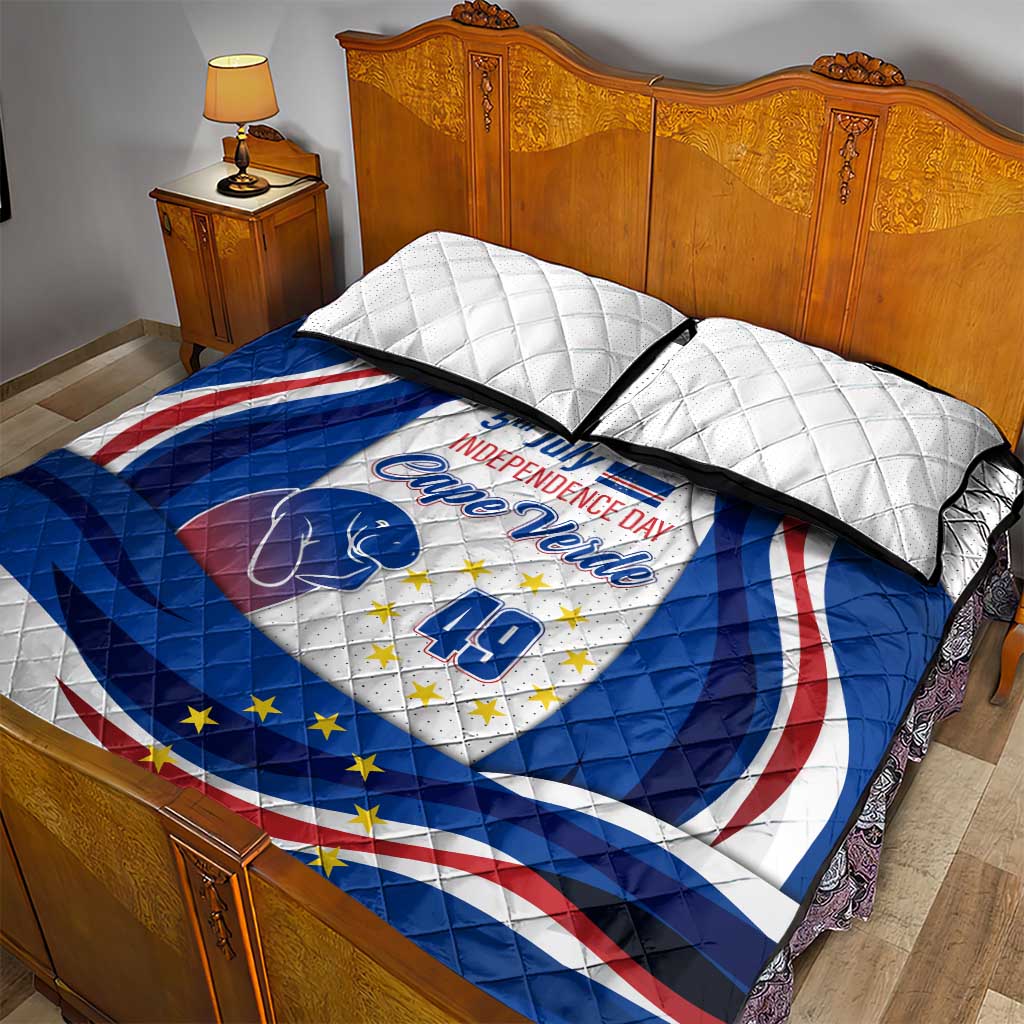 Cape Verde Quilt Bed Set with Independence Day 5th July Flag Celebration Spirit TS04