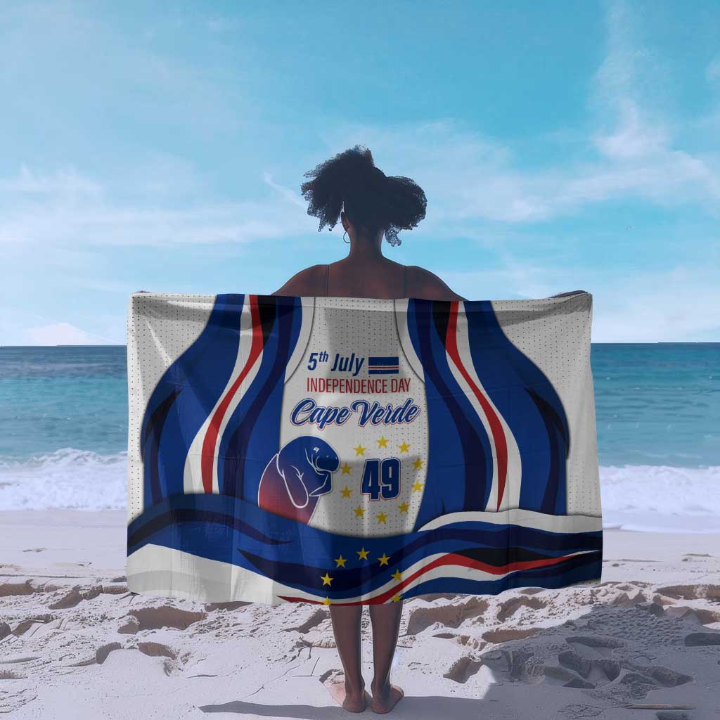 Cape Verde Sarong with Independence Day 5th July Flag Celebration Spirit TS04