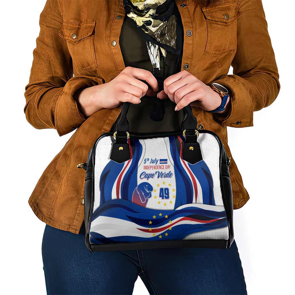 Cape Verde Shoulder Handbag with Independence Day 5th July Flag Celebration Spirit TS04