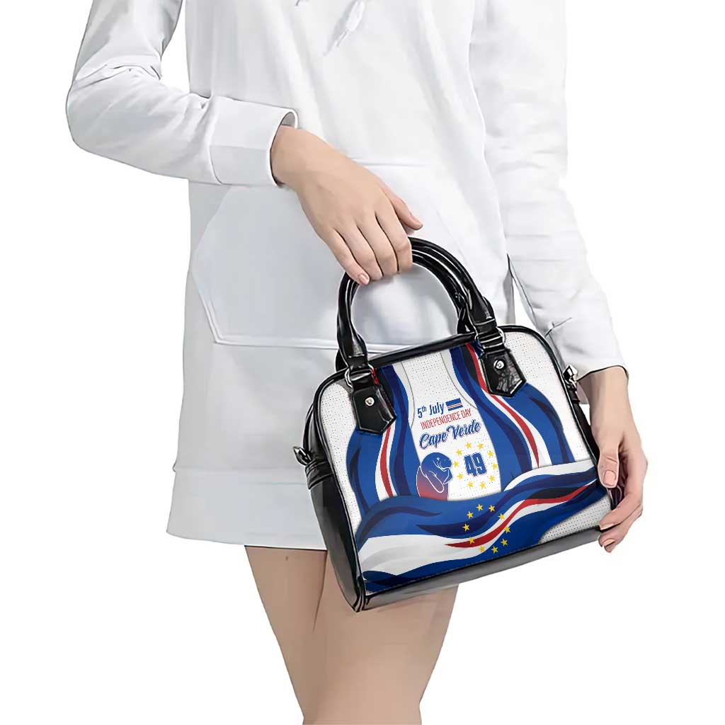 Cape Verde Shoulder Handbag with Independence Day 5th July Flag Celebration Spirit TS04