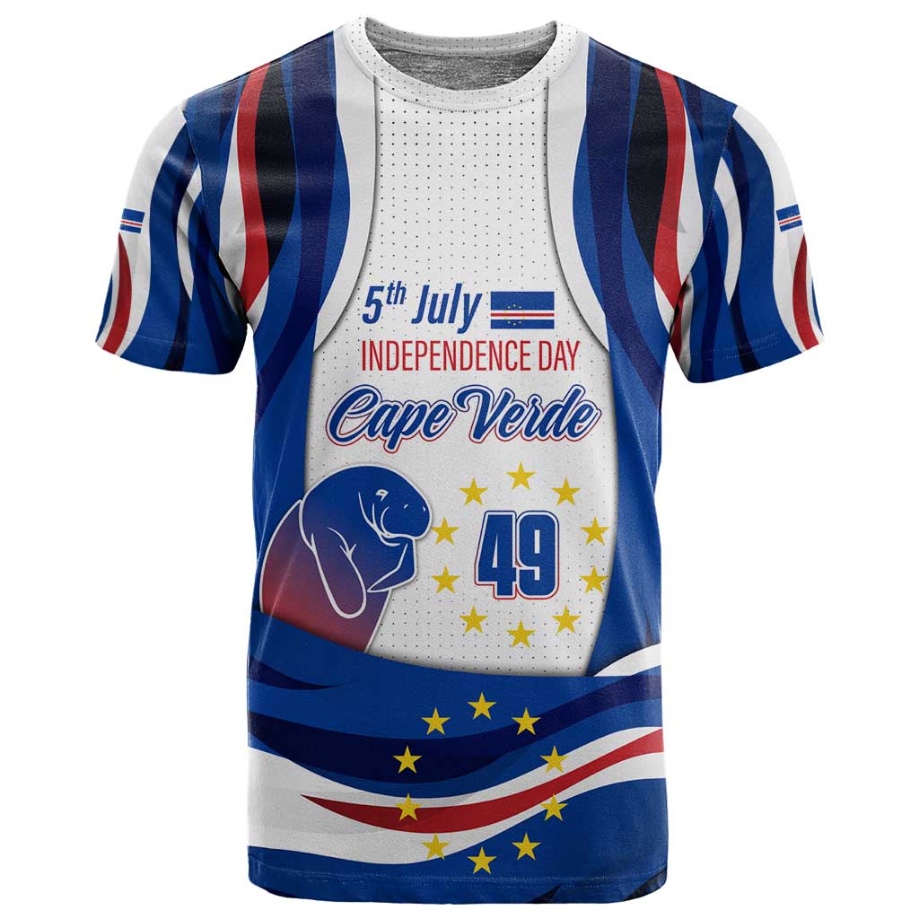 Cape Verde T shirt with Independence Day 5th July Flag Celebration Spirit TS04