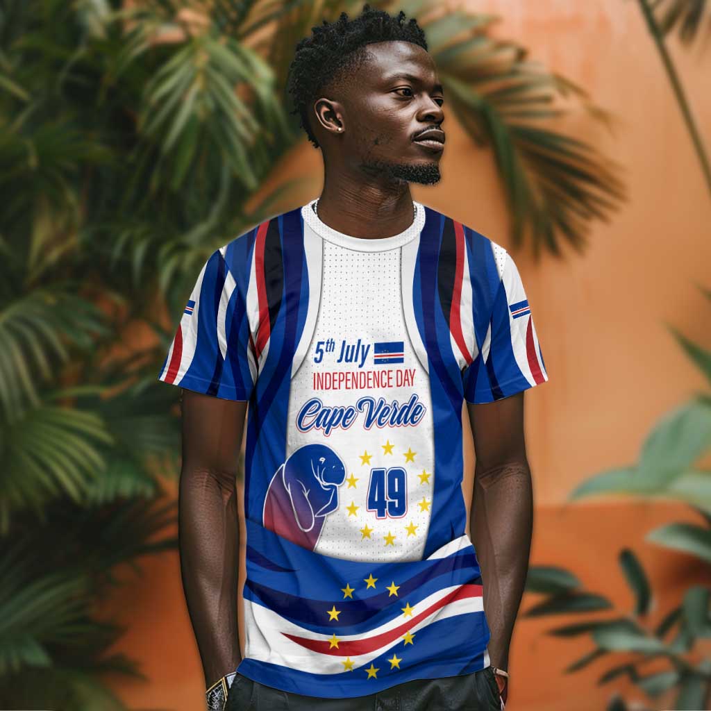 Cape Verde T shirt with Independence Day 5th July Flag Celebration Spirit TS04