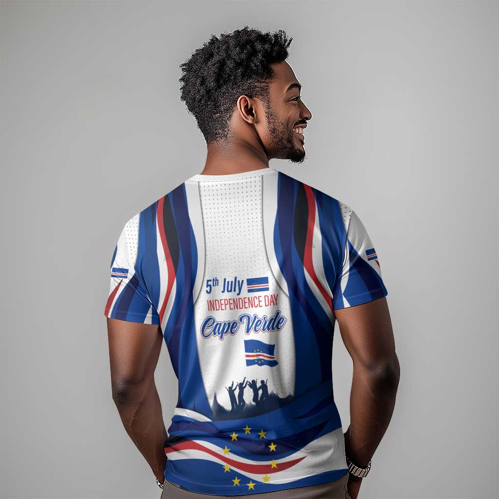Cape Verde T shirt with Independence Day 5th July Flag Celebration Spirit TS04