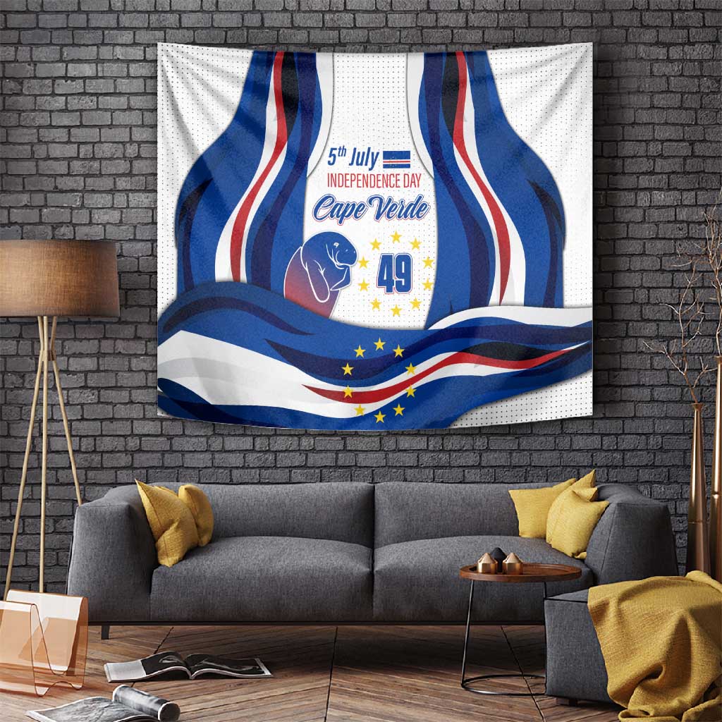 Cape Verde Tapestry with Independence Day 5th July Flag Celebration Spirit TS04