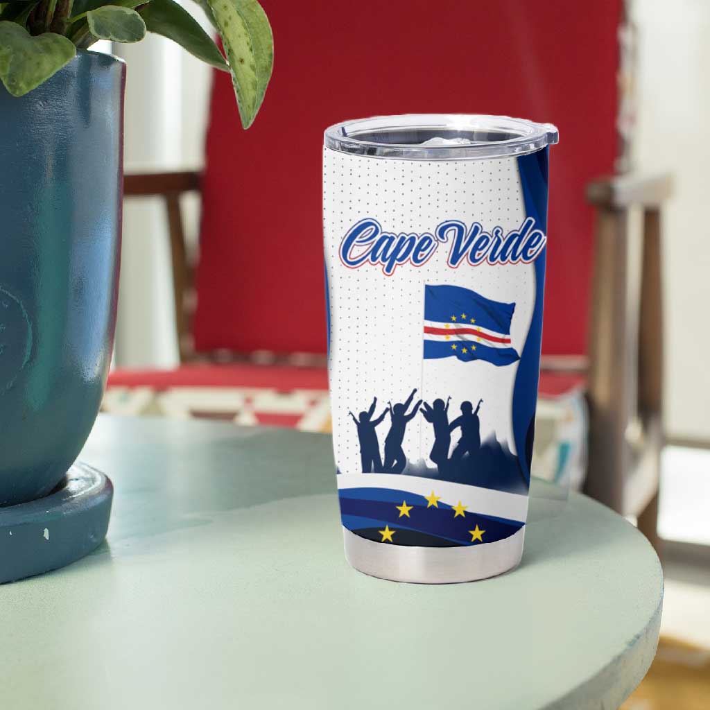 Cape Verde Tumbler Cup with Independence Day 5th July Flag Celebration Spirit TS04