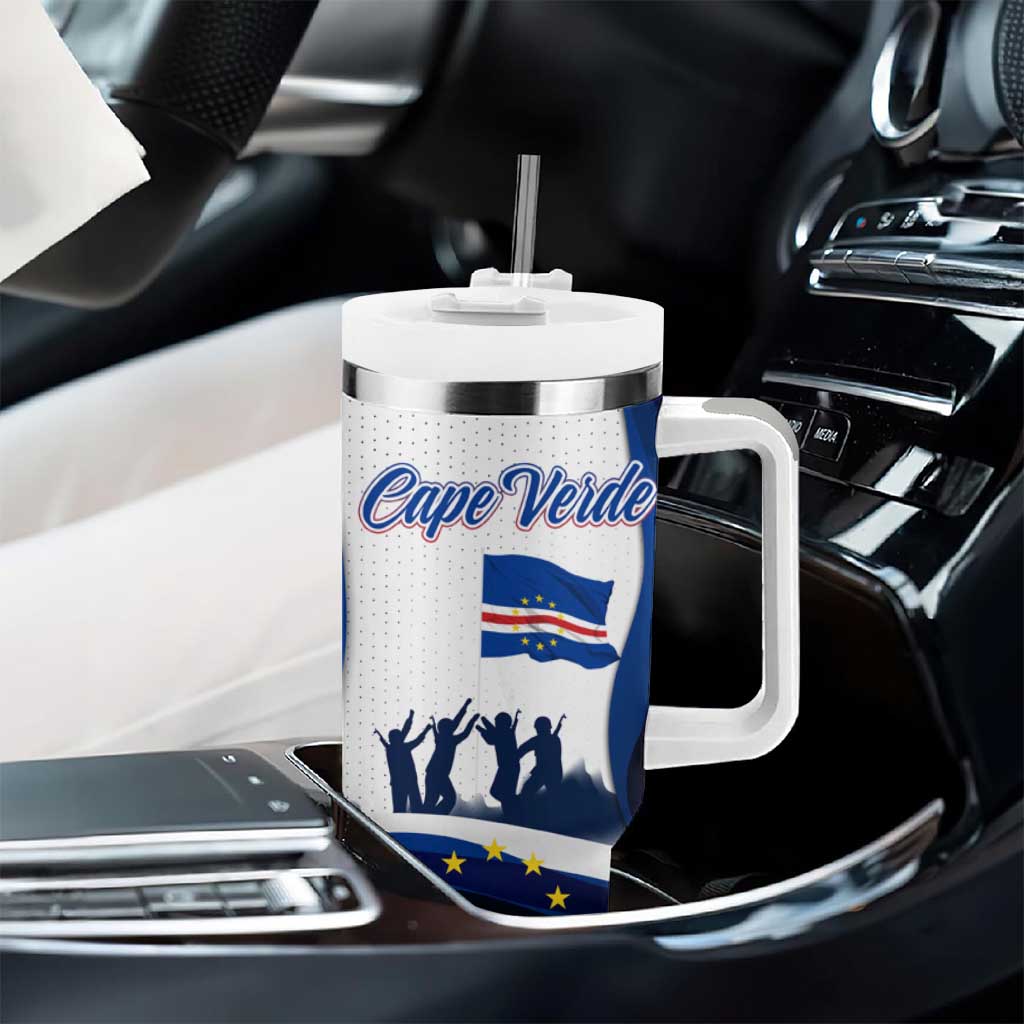 Cape Verde Tumbler With Handle with Independence Day 5th July Flag Celebration Spirit TS04