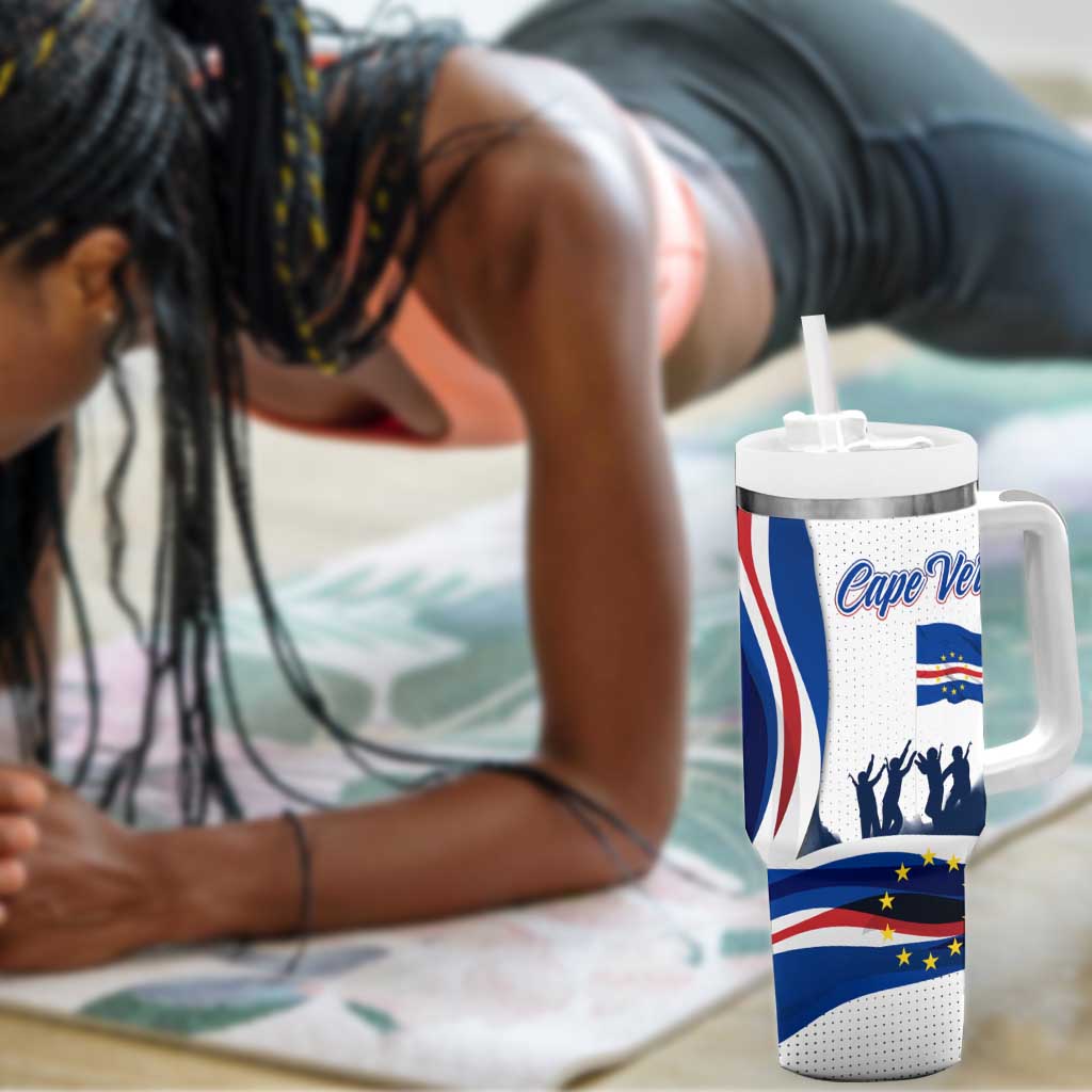 Cape Verde Tumbler With Handle with Independence Day 5th July Flag Celebration Spirit TS04