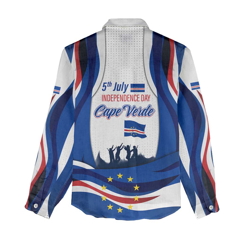Cape Verde Women Casual Shirt with Independence Day 5th July Flag Celebration Spirit TS04