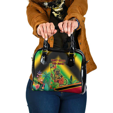 Saint Kitts and Nevis Shoulder Handbag with Coat of Arms and Flag Pattern Design TS04