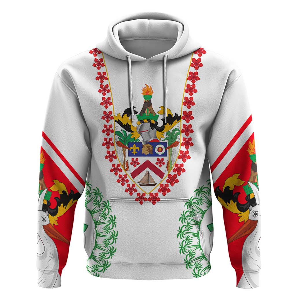 Saint Kitts and Nevis Hoodie with Vibrant Flag Colors and Hibiscus Flower Design TS04