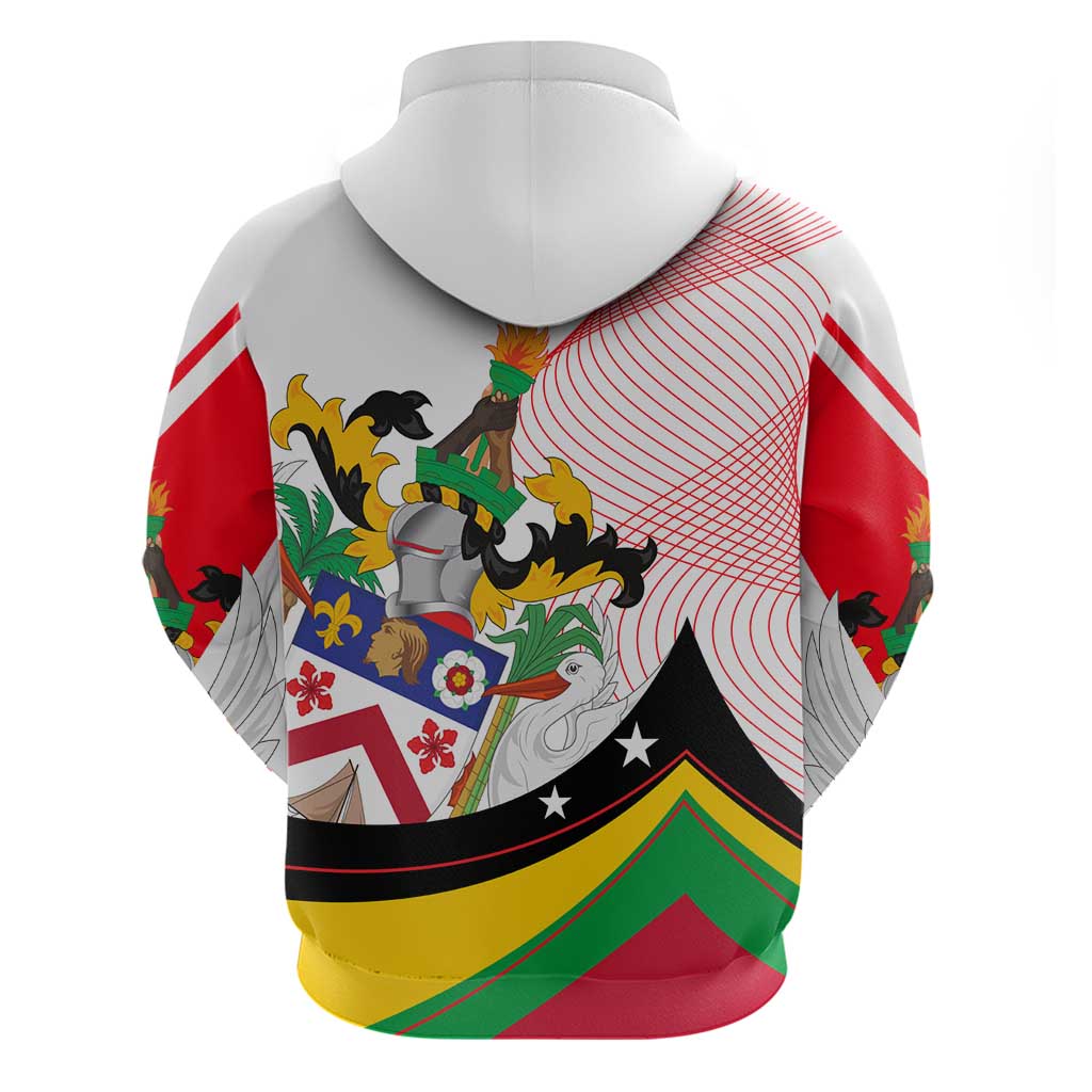 Saint Kitts and Nevis Hoodie with Vibrant Flag Colors and Hibiscus Flower Design TS04