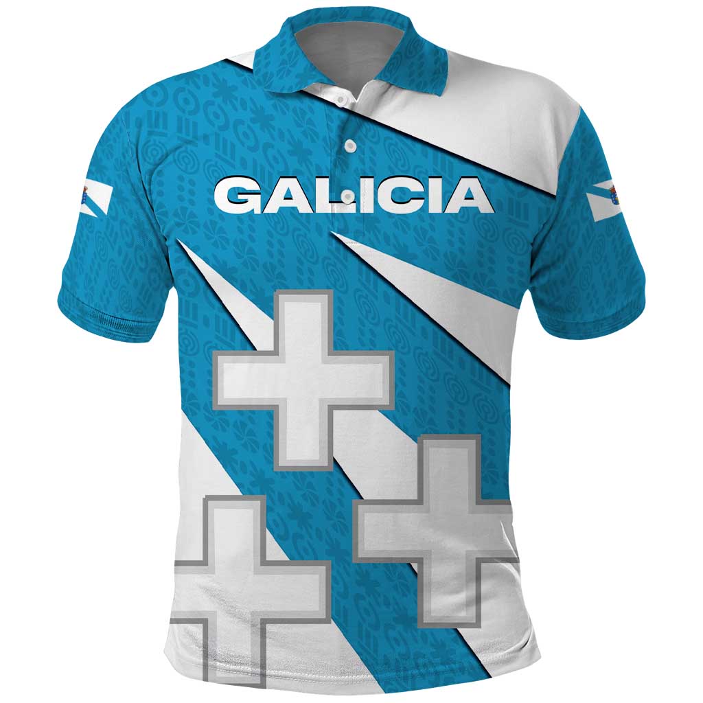 Galicia Flag Polo Shirt Autonomous Community of Spain TS04