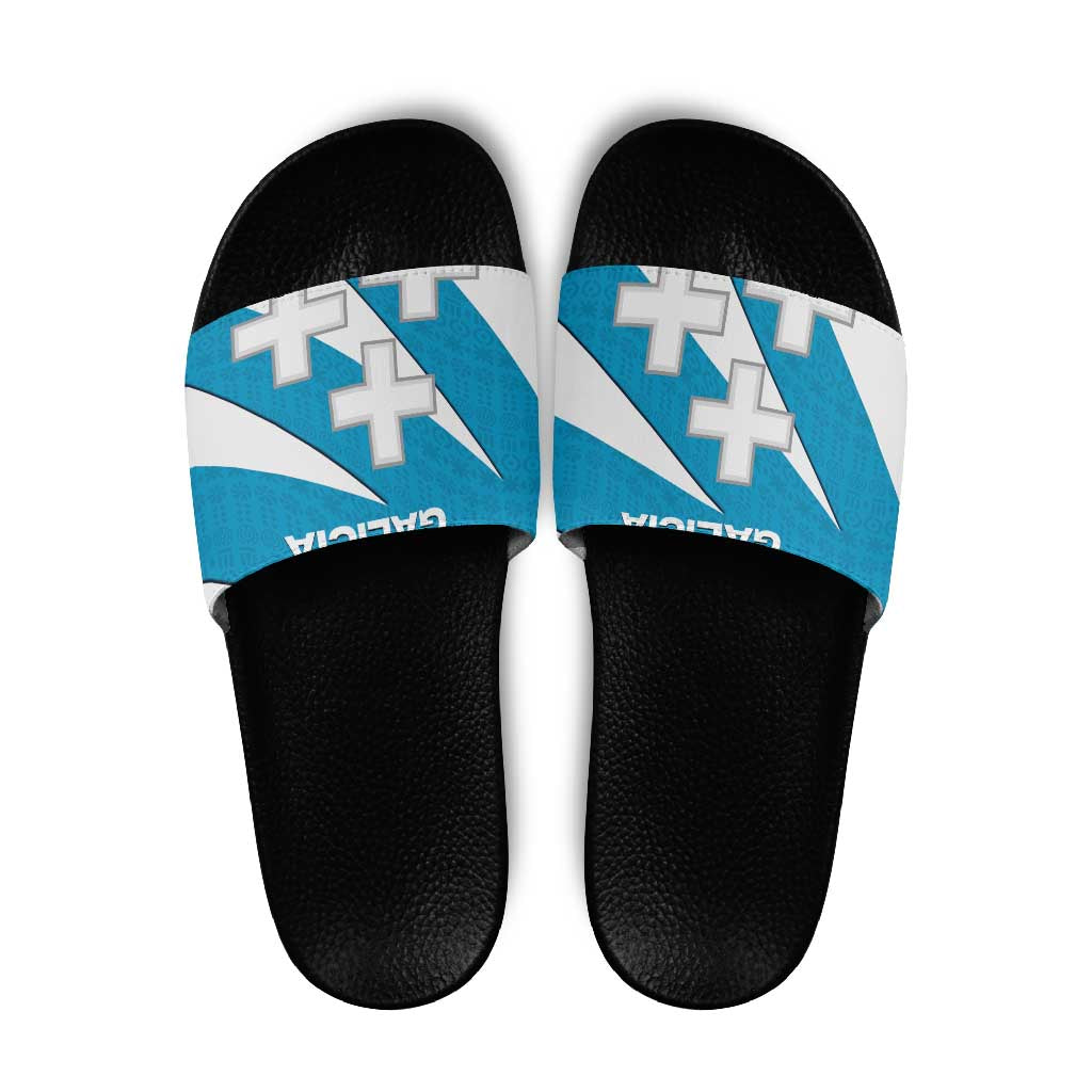 Galicia Flag Slide Sandals Autonomous Community of Spain TS04